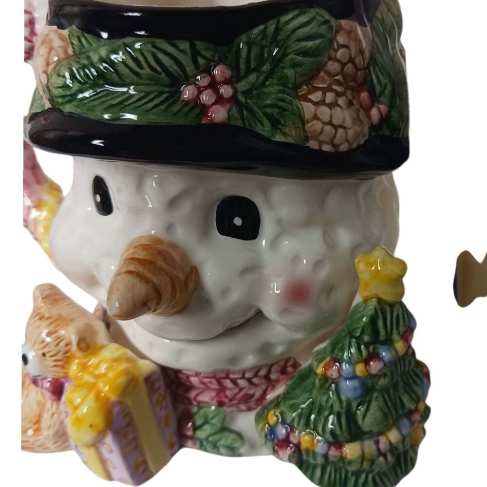 Alco Holiday Ceramic Snowman Mug With 3D Gift & Tree 16Oz - Picture 3 of 8